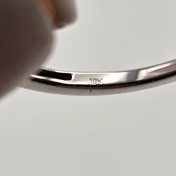 10K White Gold Diamond Band - Picture 8 of 10